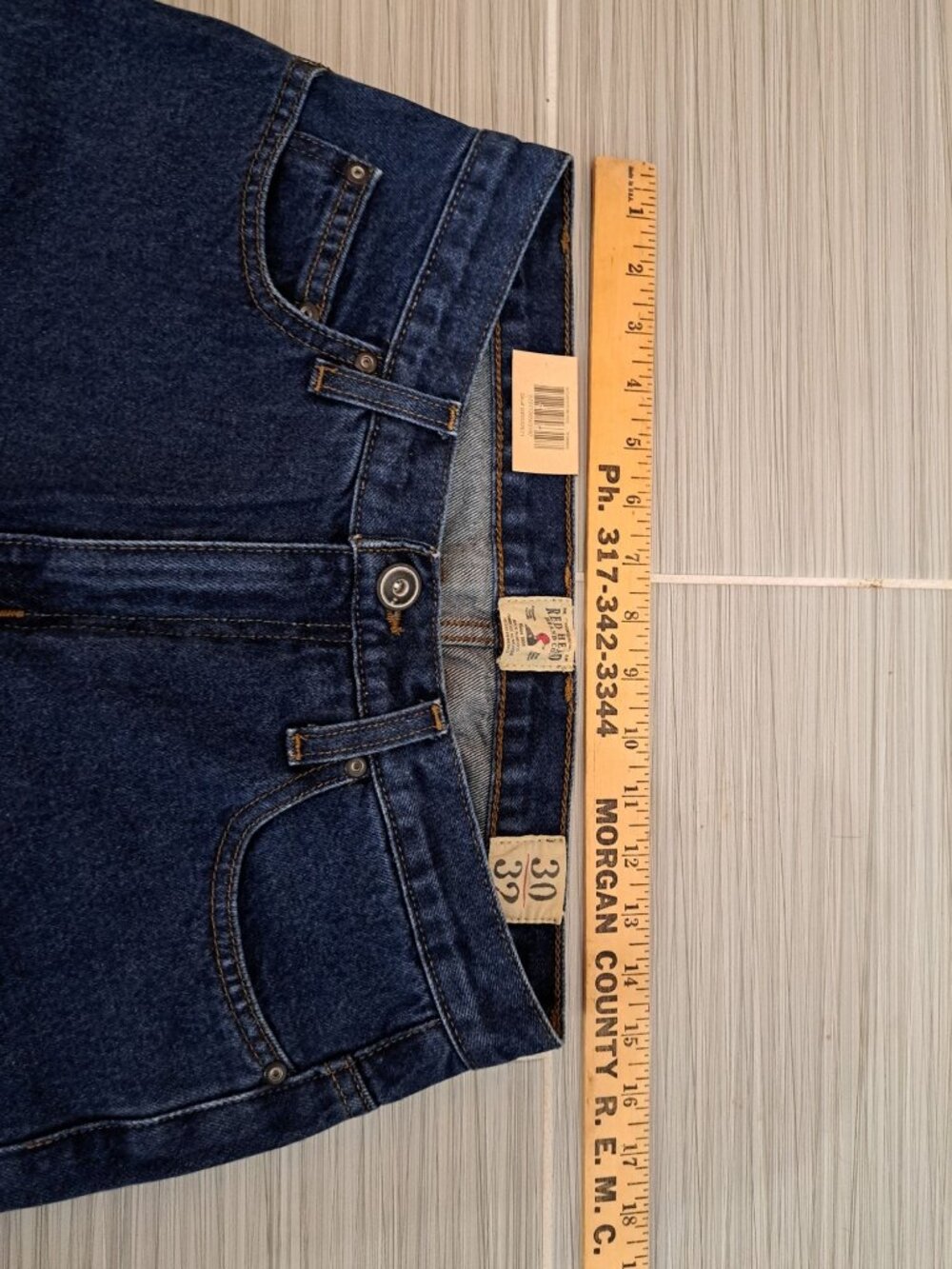 New Red Head Mens Classic Fit 30x32 Blue Denim Jeans 100% Cotton Made In Mexico - Picture 7 of 10